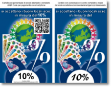 Cartello iscritto accettatore con o senza QR Code